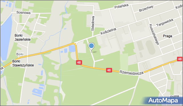 Białobrzegi, Przemysłowa, mapa Białobrzegi