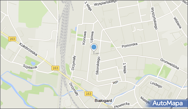 Białogard, Przejazdowa, mapa Białogard