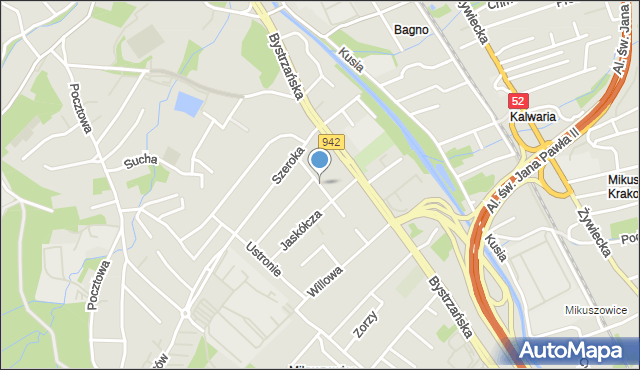 Bielsko-Biała, Promienna, mapa Bielsko-Białej