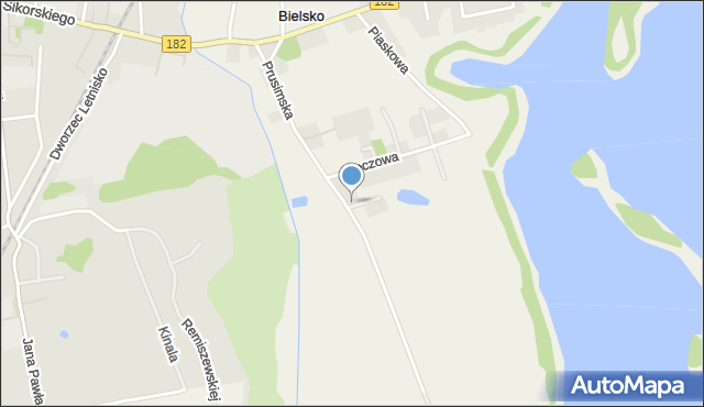 Bielsko gmina Międzychód, Prusimska, mapa Bielsko gmina Międzychód