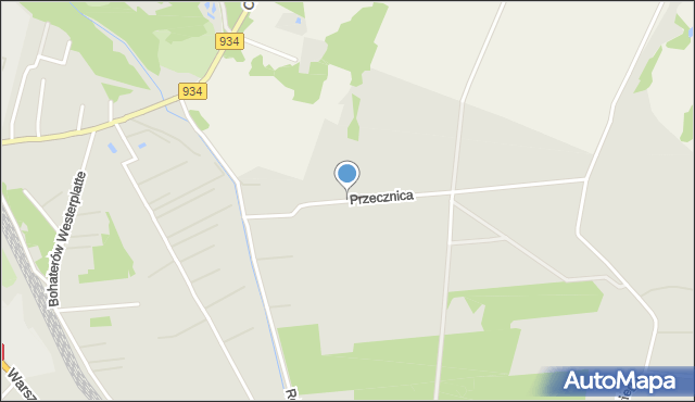 Bieruń, Przecznica, mapa Bieruń