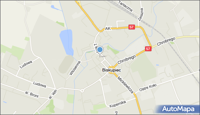 Biskupiec powiat olsztyński, Przeskok, mapa Biskupiec powiat olsztyński
