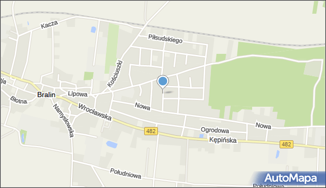 Bralin powiat kępiński, Przemysława, mapa Bralin powiat kępiński
