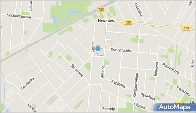 Brwinów, Przeskok, mapa Brwinów