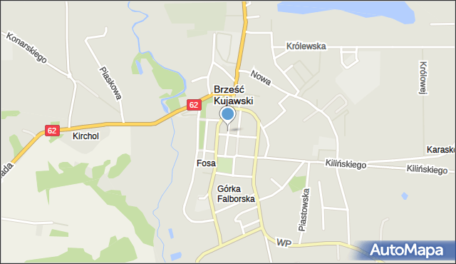 Brześć Kujawski, Przesmyk, mapa Brześć Kujawski