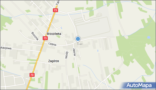 Brzozówka gmina Lisia Góra, Przemysłowa, mapa Brzozówka gmina Lisia Góra