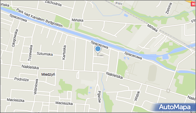 Bydgoszcz, Przedwiośnie, mapa Bydgoszczy