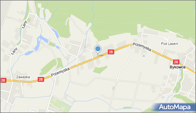 Bykowce, Przemyska, mapa Bykowce