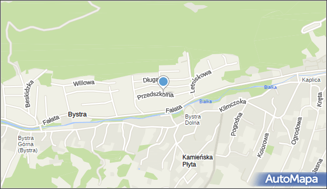 Bystra gmina Wilkowice, Przedszkolna, mapa Bystra gmina Wilkowice