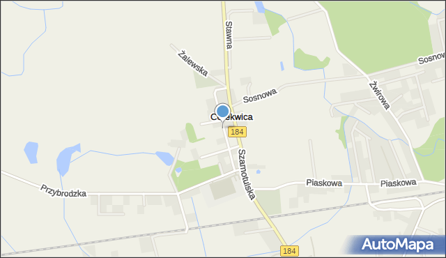 Cerekwica gmina Rokietnica, Przewoźnego Jakuba, ks., mapa Cerekwica gmina Rokietnica