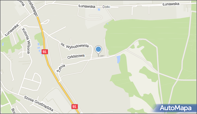 Chełmno, Prosowa, mapa Chełmno