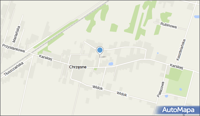 Chrzęsne, Przybyszowa, mapa Chrzęsne