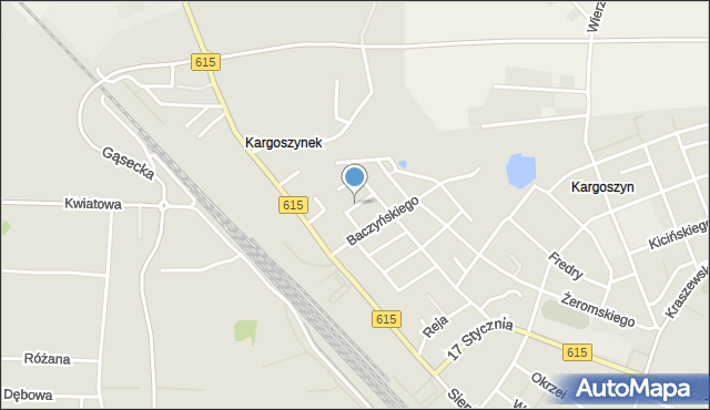 Ciechanów, Przybosia Juliana, mapa Ciechanów