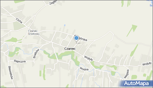 Czaniec, Prosta, mapa Czaniec