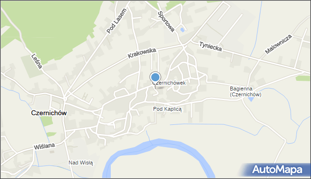 Czernichów powiat krakowski, Prosta, mapa Czernichów powiat krakowski