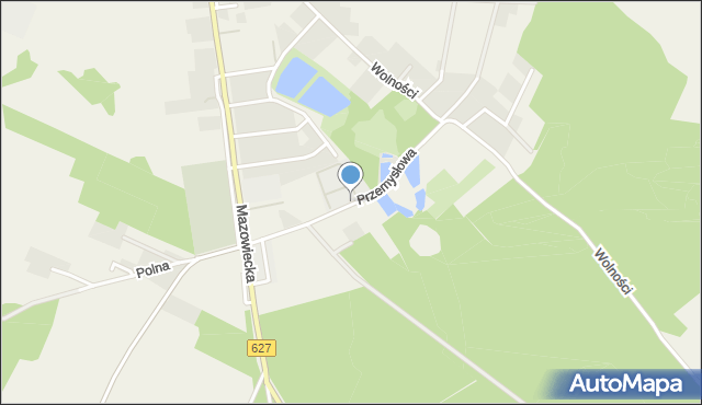 Czerwin, Przemysłowa, mapa Czerwin