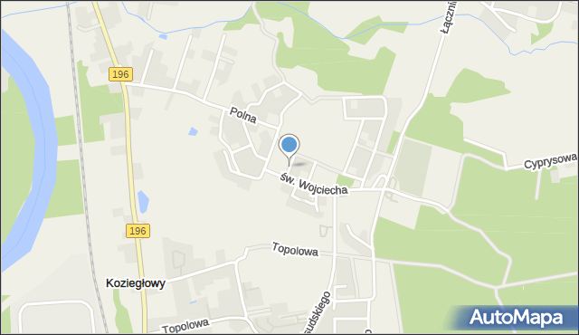 Czerwonak, Przemysła II, mapa Czerwonak