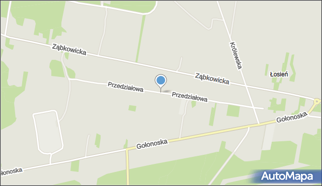 Dąbrowa Górnicza, Przedziałowa, mapa Dąbrowa Górnicza