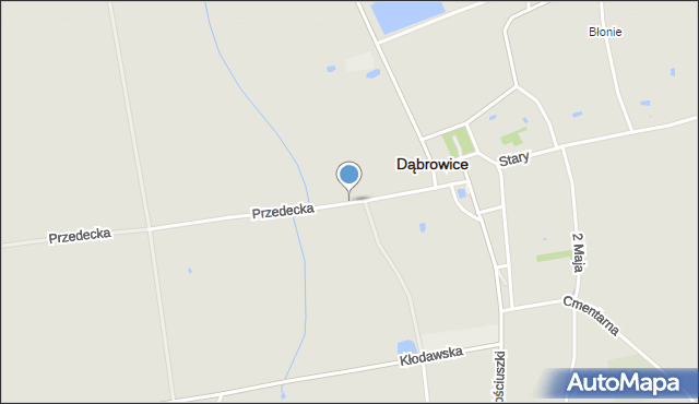 Dąbrowice powiat kutnowski, Przedecka, mapa Dąbrowice powiat kutnowski