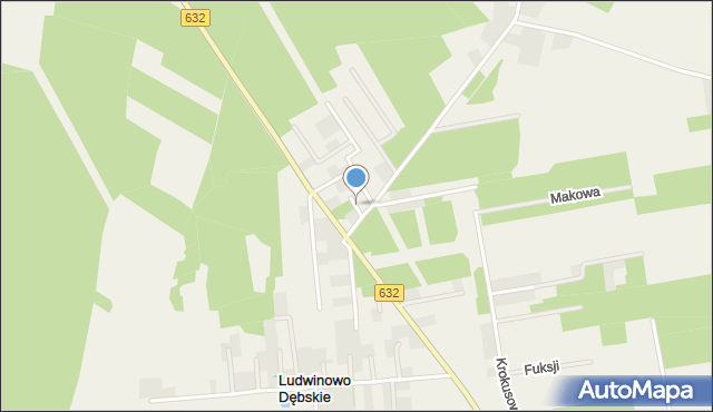Dębe gmina Serock, Przylaszczki, mapa Dębe gmina Serock