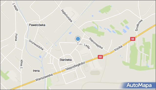 Dęblin, Przechodnia, mapa Dęblin