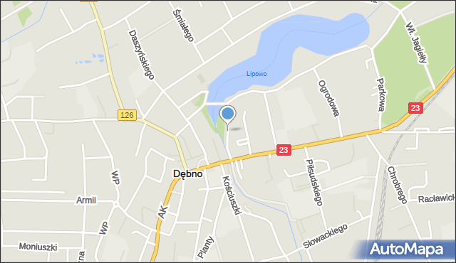 Dębno powiat myśliborski, Promenada Pamięci, mapa Dębno powiat myśliborski
