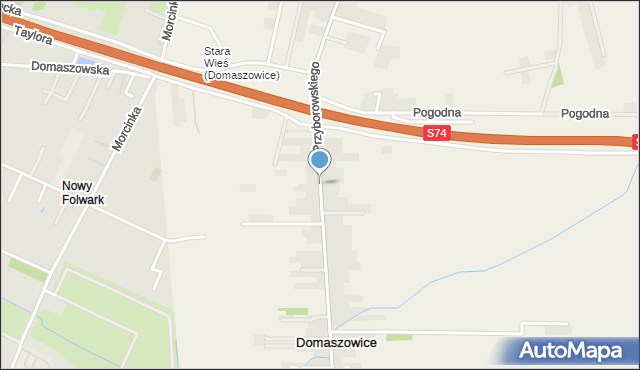 Domaszowice gmina Masłów, Przyborowskiego Walerego, mapa Domaszowice gmina Masłów