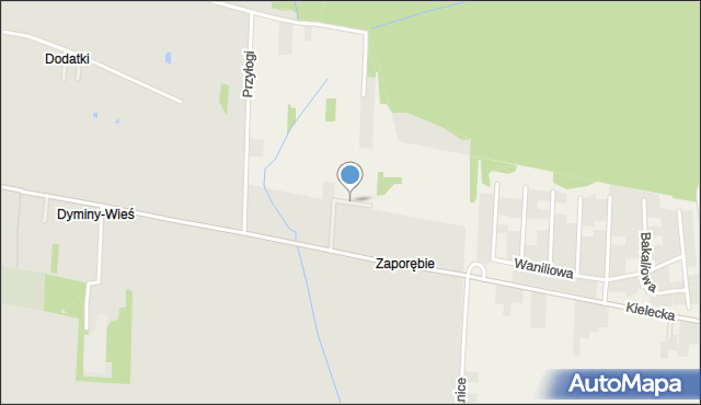 Dyminy gmina Morawica, Przyłogi, mapa Dyminy gmina Morawica