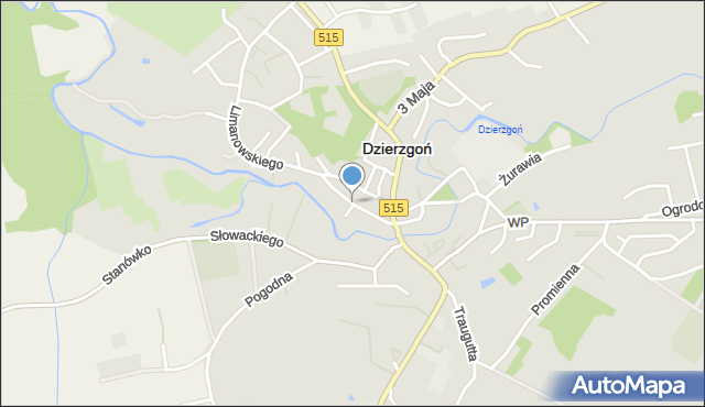 Dzierzgoń, Przemysłowa, mapa Dzierzgoń