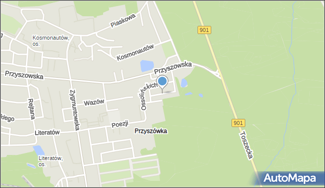 Gliwice, Prozy, mapa Gliwic