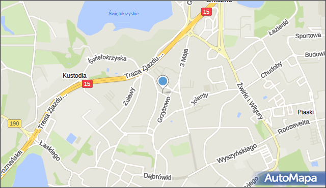 Gniezno, Przecznica, mapa Gniezna