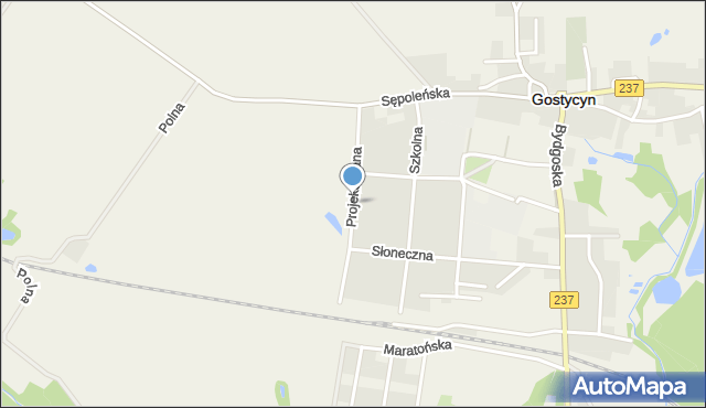 Gostycyn, Projektowana, mapa Gostycyn