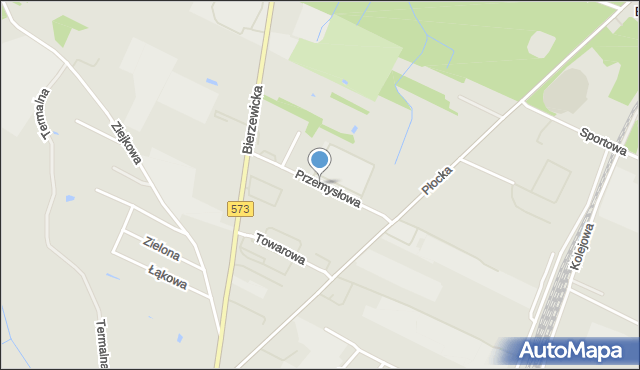 Gostynin, Przemysłowa, mapa Gostynin