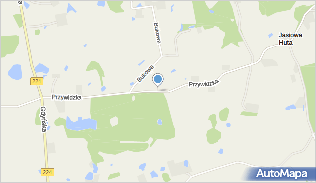 Grabowo Kościerskie, Przywidzka, mapa Grabowo Kościerskie