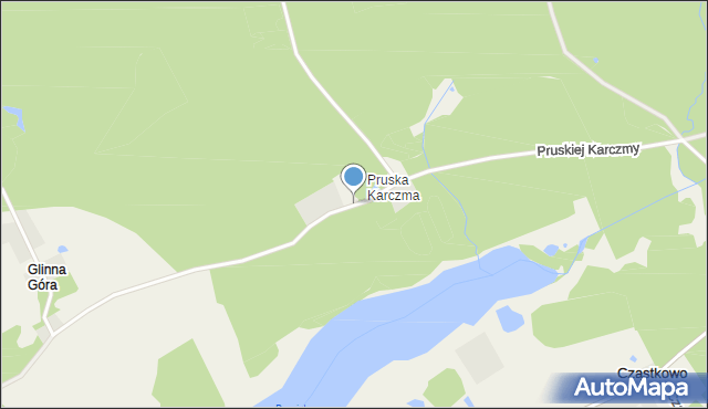 Graniczna Wieś, Pruska Karczma, mapa Graniczna Wieś