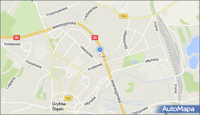 Gryfów Śląski, Przedszkolaków, mapa Gryfów Śląski