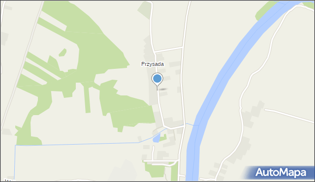 Janinów gmina Dubiecko, Przysada, mapa Janinów gmina Dubiecko