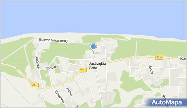Jastrzębia Góra, Promenada Światowida, mapa Jastrzębia Góra
