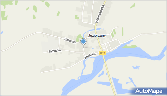 Jeziorzany powiat lubartowski, Przejazd, mapa Jeziorzany powiat lubartowski