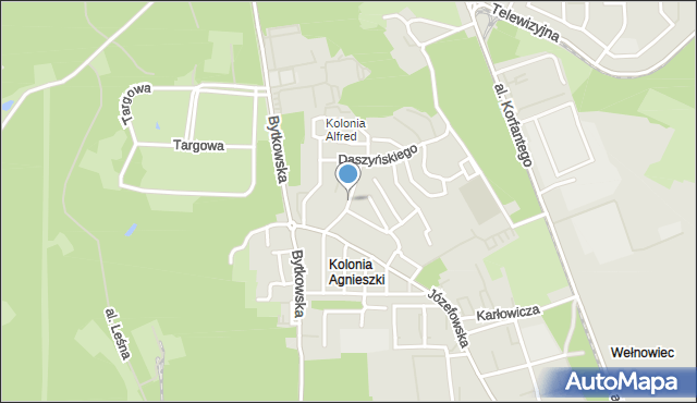 Katowice, Promienna, mapa Katowic