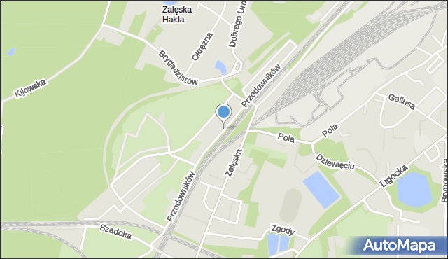 Katowice, Przodowników, mapa Katowic