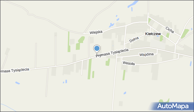 Kiełczew, Prymasa Tysiąclecia, mapa Kiełczew