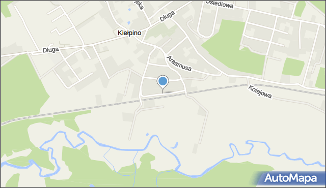 Kiełpino gmina Kartuzy, Przy Torach, mapa Kiełpino gmina Kartuzy