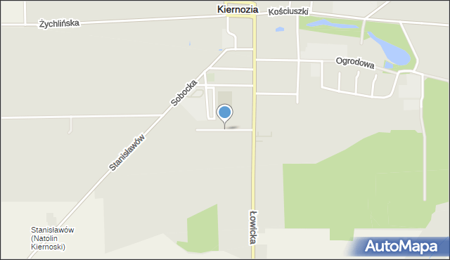 Kiernozia, Przytargowa, mapa Kiernozia