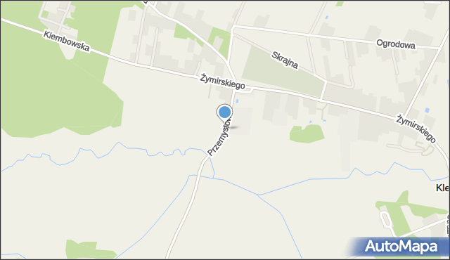 Klembów, Przemysłowa, mapa Klembów