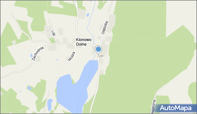 Klonowo Dolne, Przywidzka, mapa Klonowo Dolne