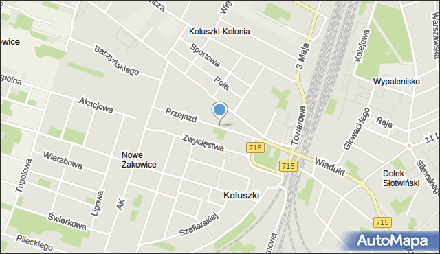 Koluszki, Przejazd, mapa Koluszki