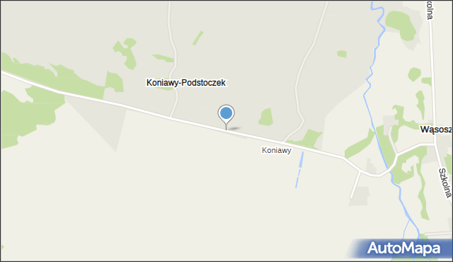 Koniecpol, Przedmieście Koniawy, mapa Koniecpol