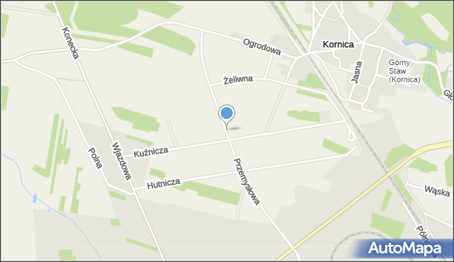 Kornica, Przemysłowa, mapa Kornica