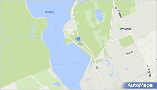 Kórnik, Promenada Imienia Wisławy Szymborskiej, mapa Kórnik